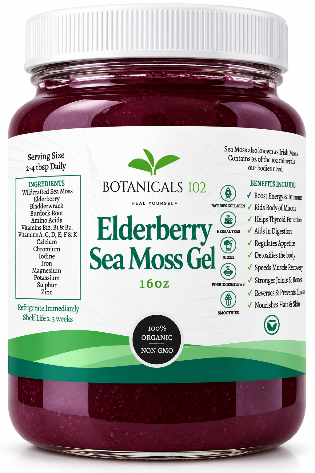Purple Elderberry Sea Moss Gel